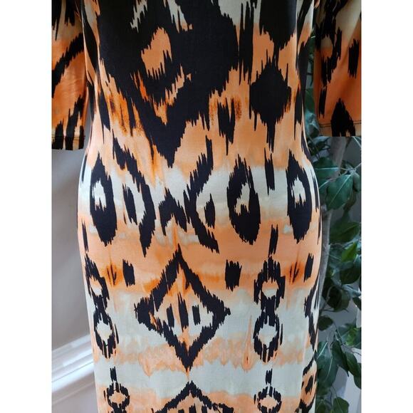 Cato Women's Multicolor Polyester Scoop Neck Short Sleeve Long Maxi Dress Size L - Picture 3 of 12